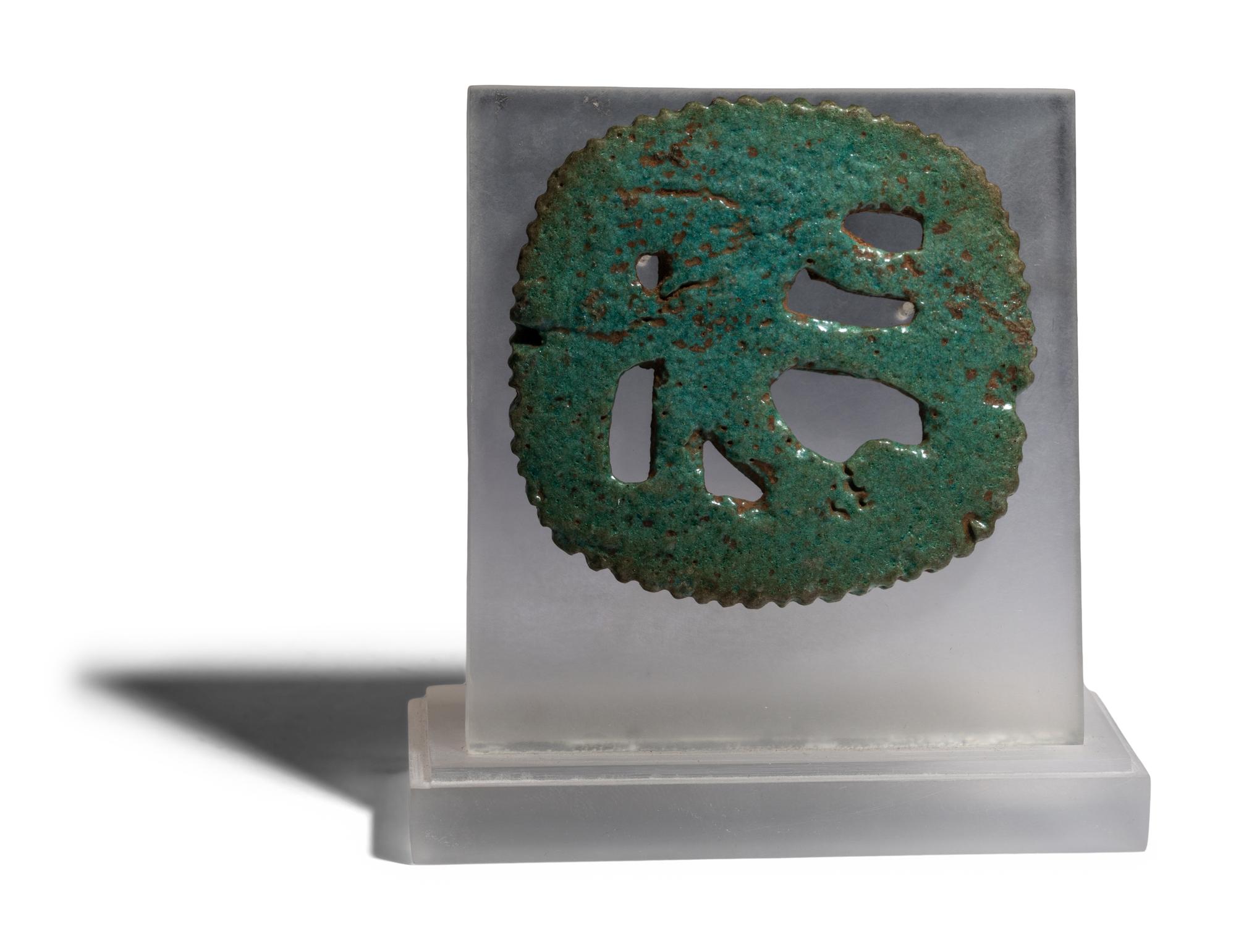 An Egyptian Faience Plaque with the Eye of Horus