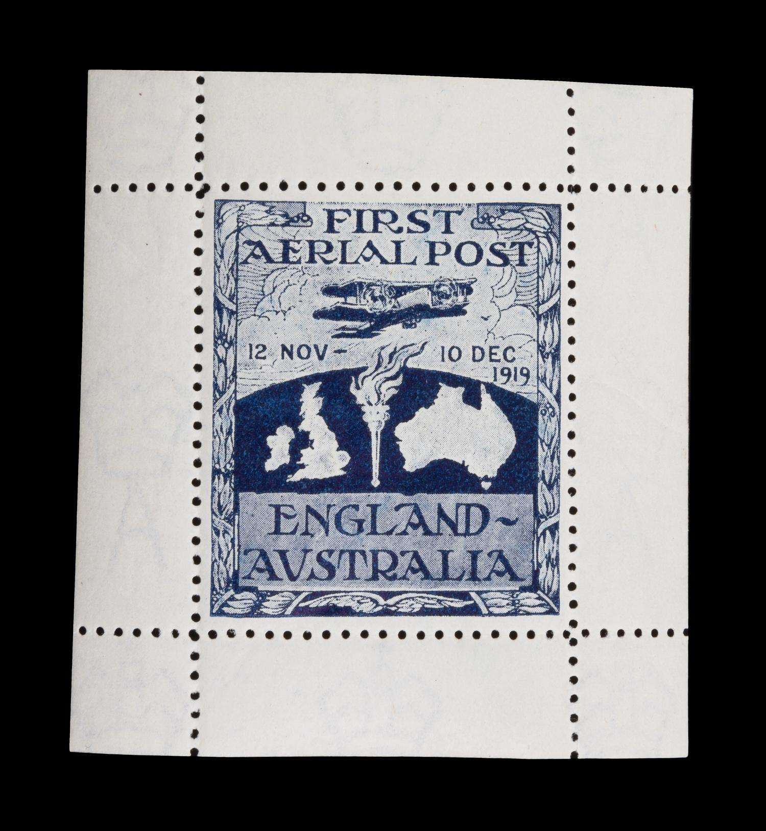 An Australia 1919 Ross-Smith: First Aerial Post Miniature Sheet — SAN 1