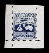 An Australia 1919 Ross-Smith: First Aerial Post Miniature Sheet — SAN 1