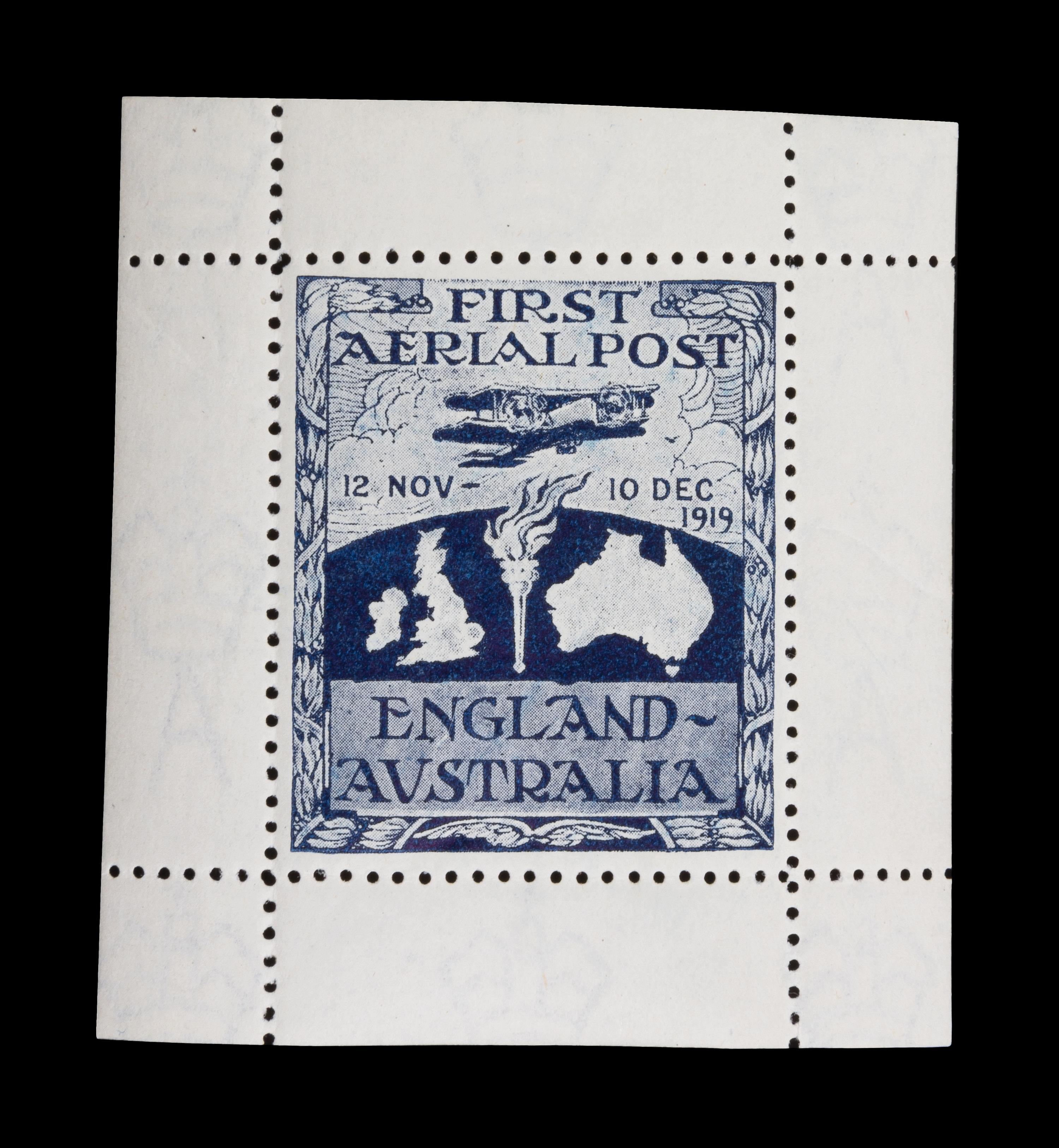 An Australia 1919 Ross-Smith: First Aerial Post Miniature Sheet — SAN 1