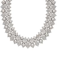 WHITE GOLD, ROCK CRYSTAL AND DIAMOND NECKLACE