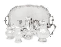 An Italian Silver Five-Piece Tea and Coffee Service