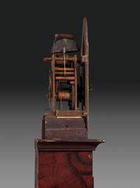 A Grain Paint Decorated Tall Case Clock