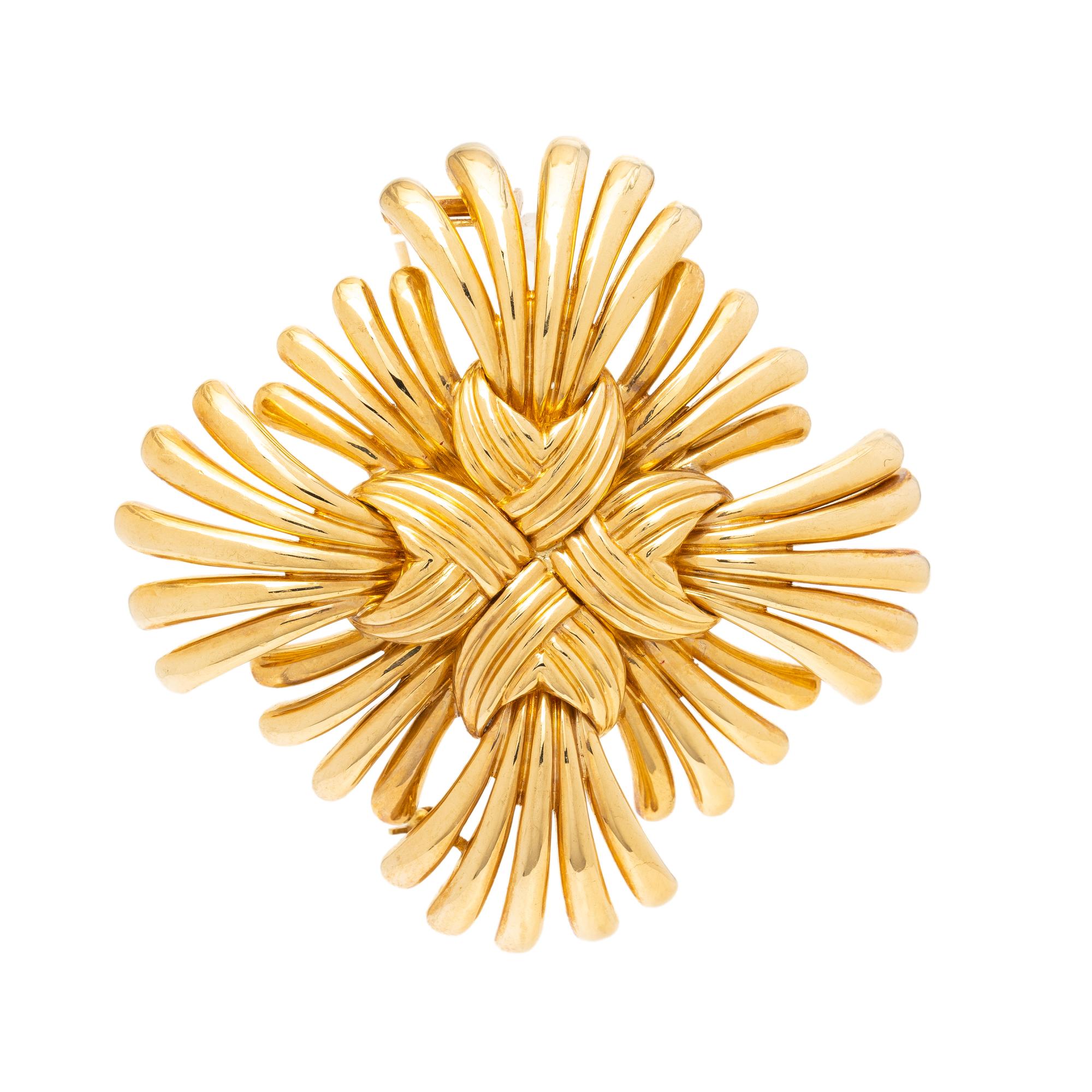 YELLOW GOLD BROOCH