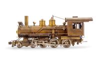 A Group of Four Brass HO-Gauge Locomotives and Tenders