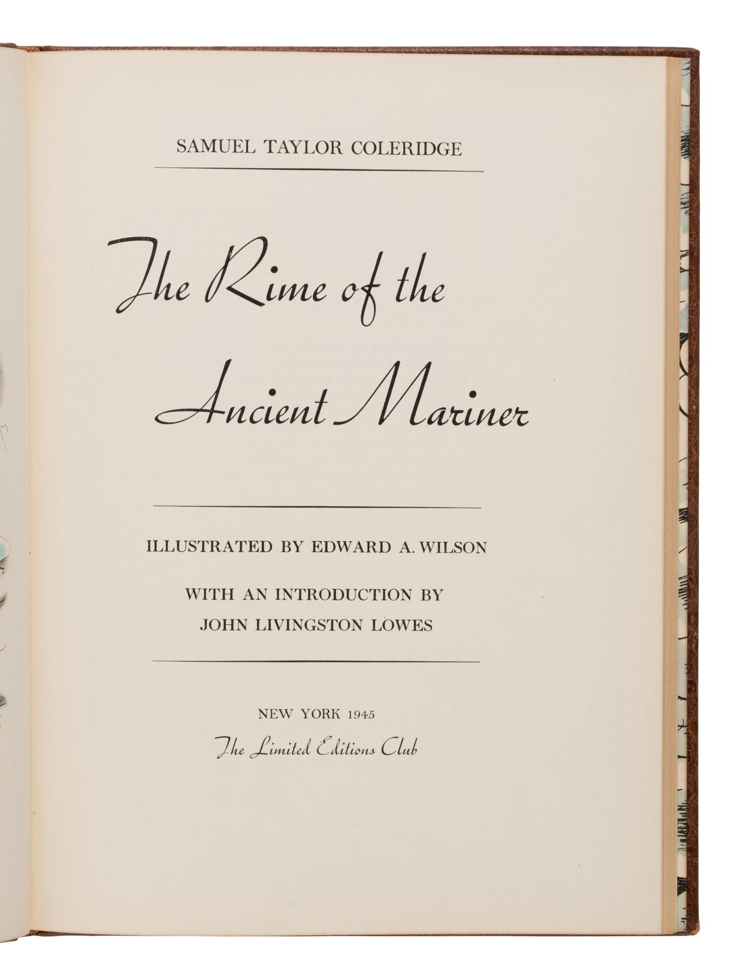 Coleridge, Samuel Taylor (1772-1834). A group of 17 editions of The Rime of the Ancient Mariner , including: