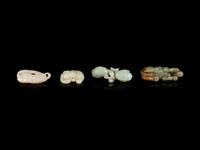 Four Chinese Jade Figures of Animals