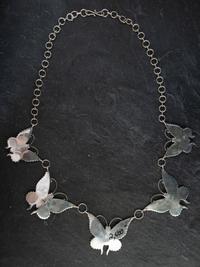 Navajo Sterling Silver and Turquoise Butterfly Necklace