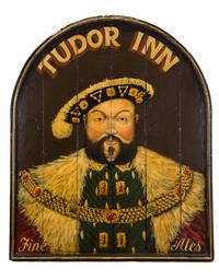 An English Painted Wood Trade Sign Height 39 x width 32 inches. — 20TH CENTURY