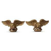 Pair of carved giltwood eagles late 19th/early 20th century