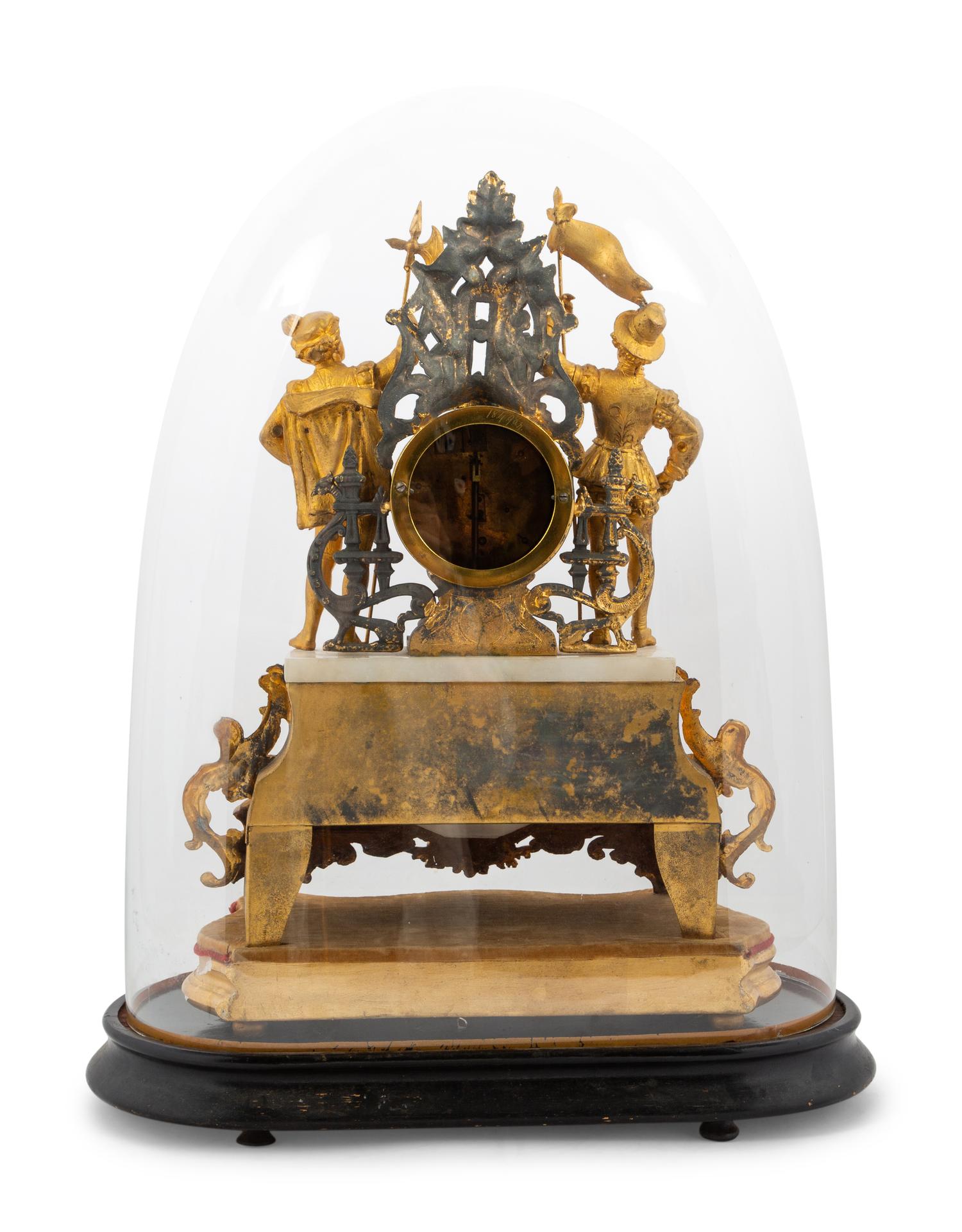 A Gilt Metal Mantel Clock
