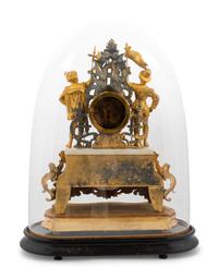 A Gilt Metal Mantel Clock
