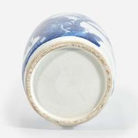 A Chinese blue and white rouleau vase
