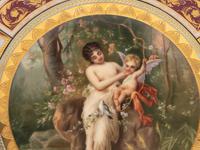 A Vienna Porcelain Plate Depicting Nymphe and Amor