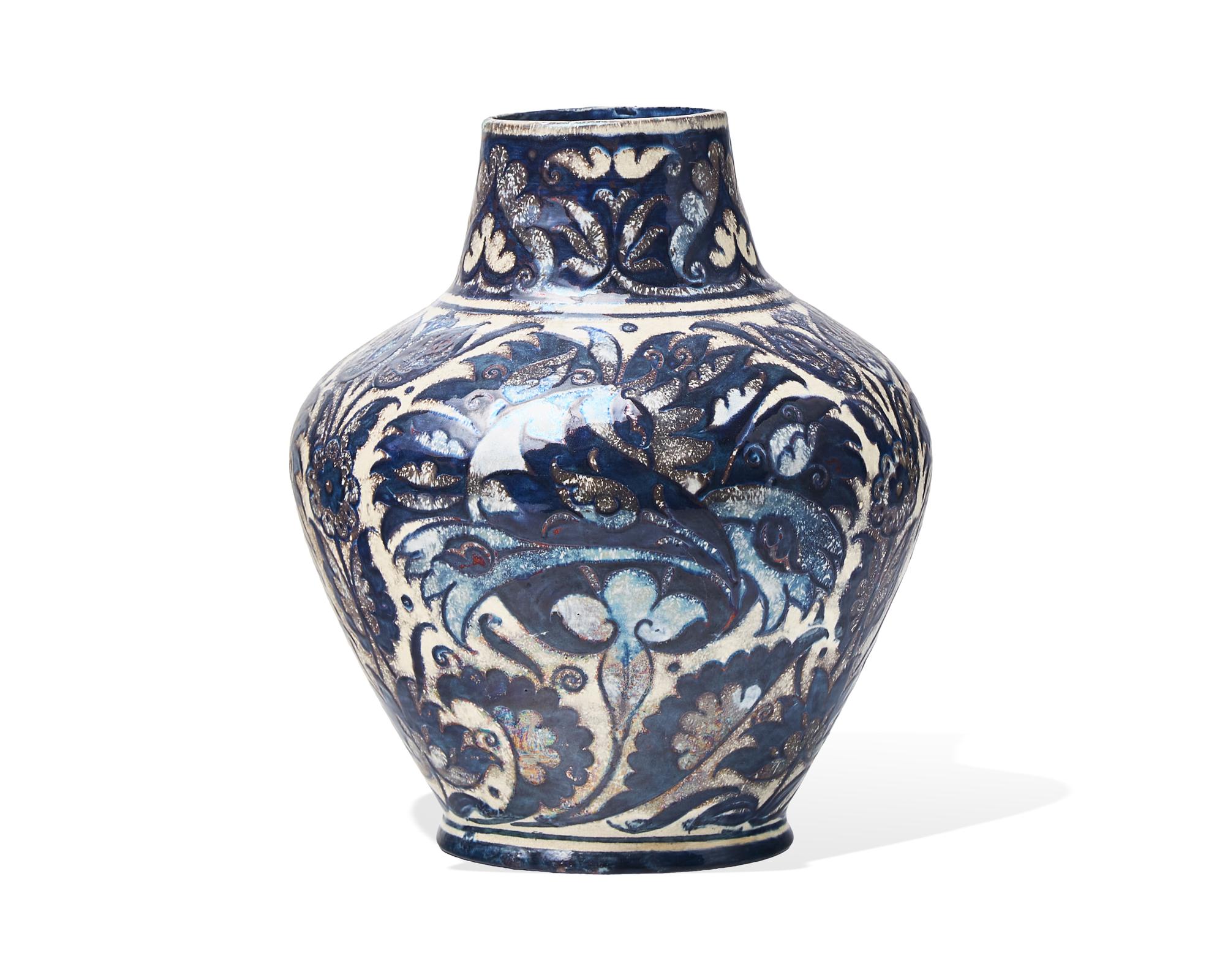 A Frederick Passenger for Bushey Heath Pottery Lustreware Vase in the Manner of William de Morgan