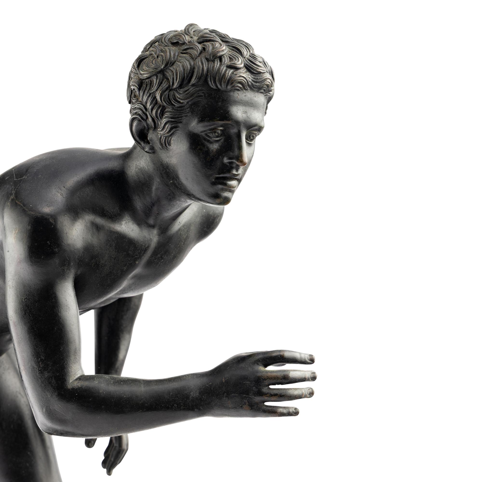A Neapolitan Grand Tour Bronze Figure of a Runner