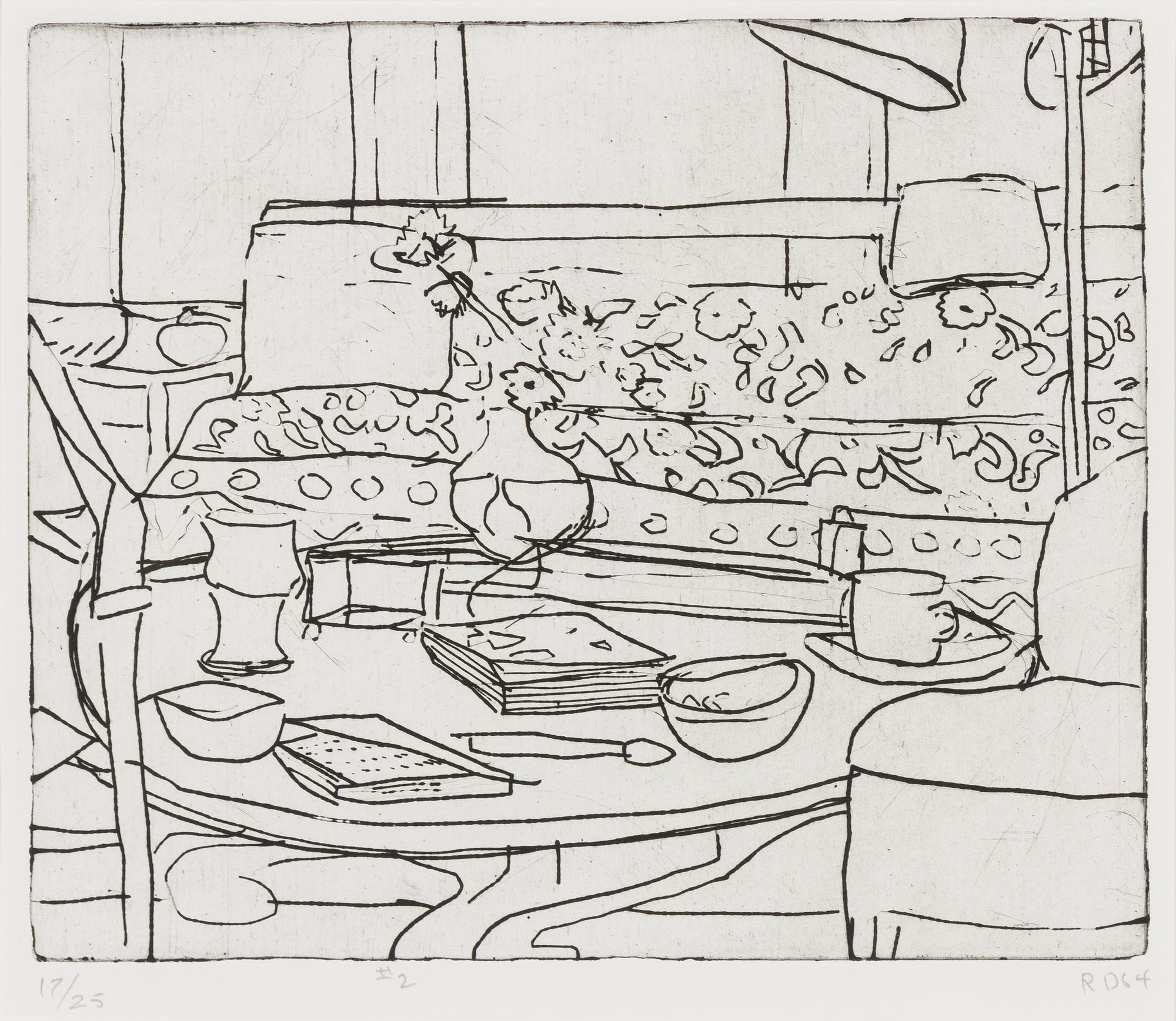 Richard Diebenkorn, (American, 1922-1993), Untitled (pl. 2, from 41 Etchings, Drypoints), 1964
