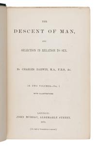 Darwin, Charles (1809-1882). The Descent of Man in Relation to Sex . London: John Murray, 1871.