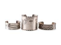 Navajo Stamped Silver Cuffs