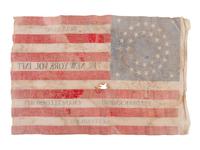 [CIVIL WAR]. 35-star veteran's parade flag for the 71st New York Volunteers. Ca 1880s-early 1900s.