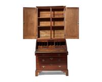 The Nathan Sharples Black Walnut Desk and Later Bookcase, Southeastern Pennsylvania, Circa 1740