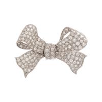 WHITE GOLD AND DIAMOND BOW BROOCH