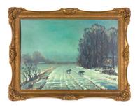 Wiktor Korecki, (Polish, 1890-1980), Winter Landscape