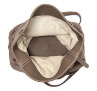 An Hermes Etoupe Leather Thar Travel Bag. 21.5" x 18" x 10".