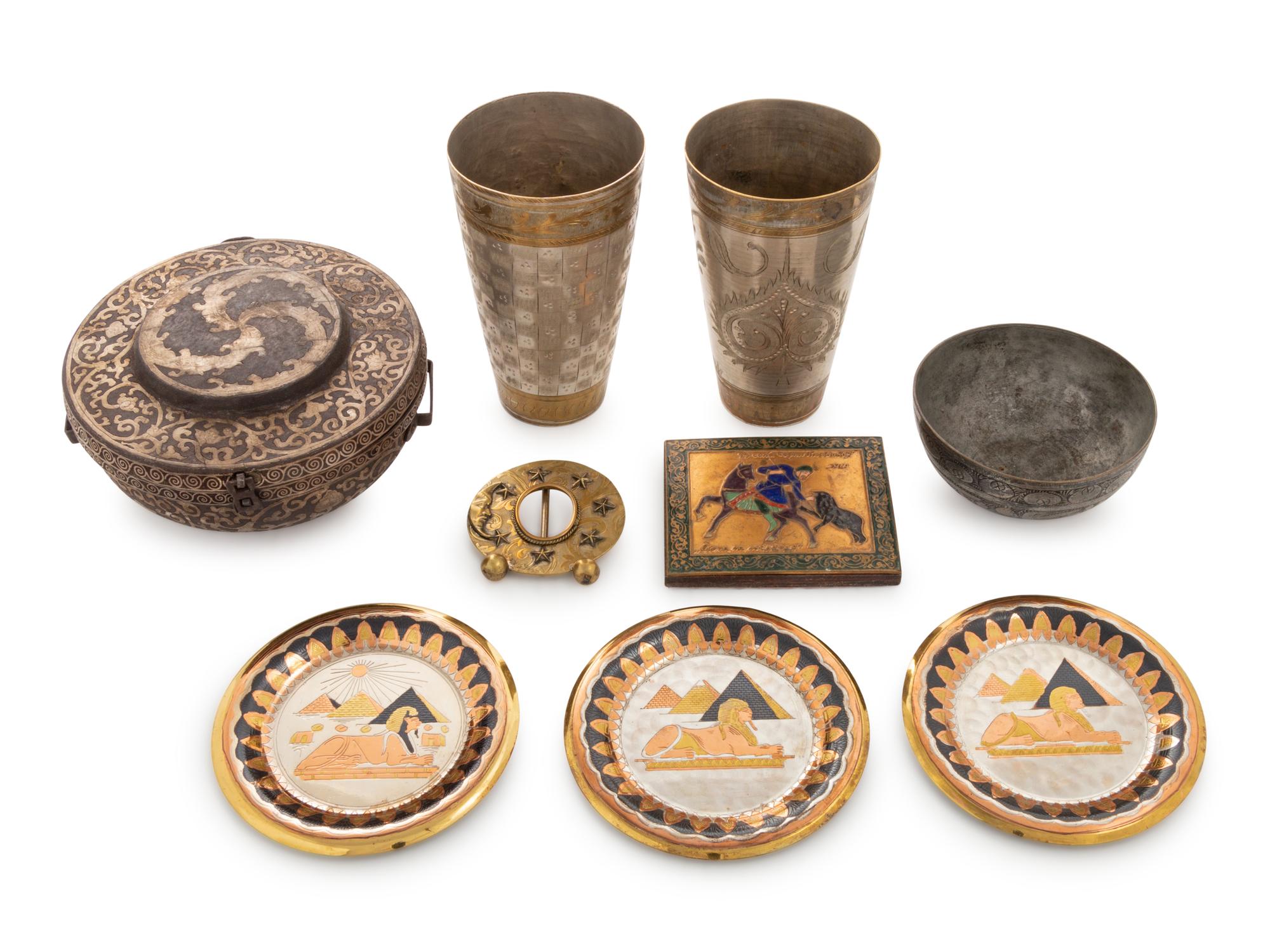 Nine Metal Decorative Articles
