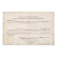 [Presidential] Jackson, Andrew. Partially-Printed Document, signed