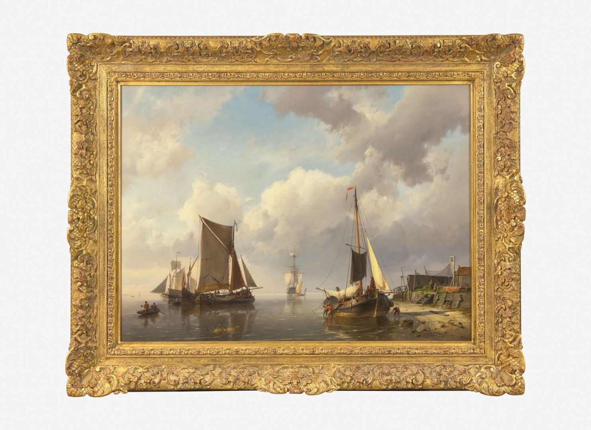 Hermanus Koekkoek (Dutch, 1815-1882) - A Calm Estuary