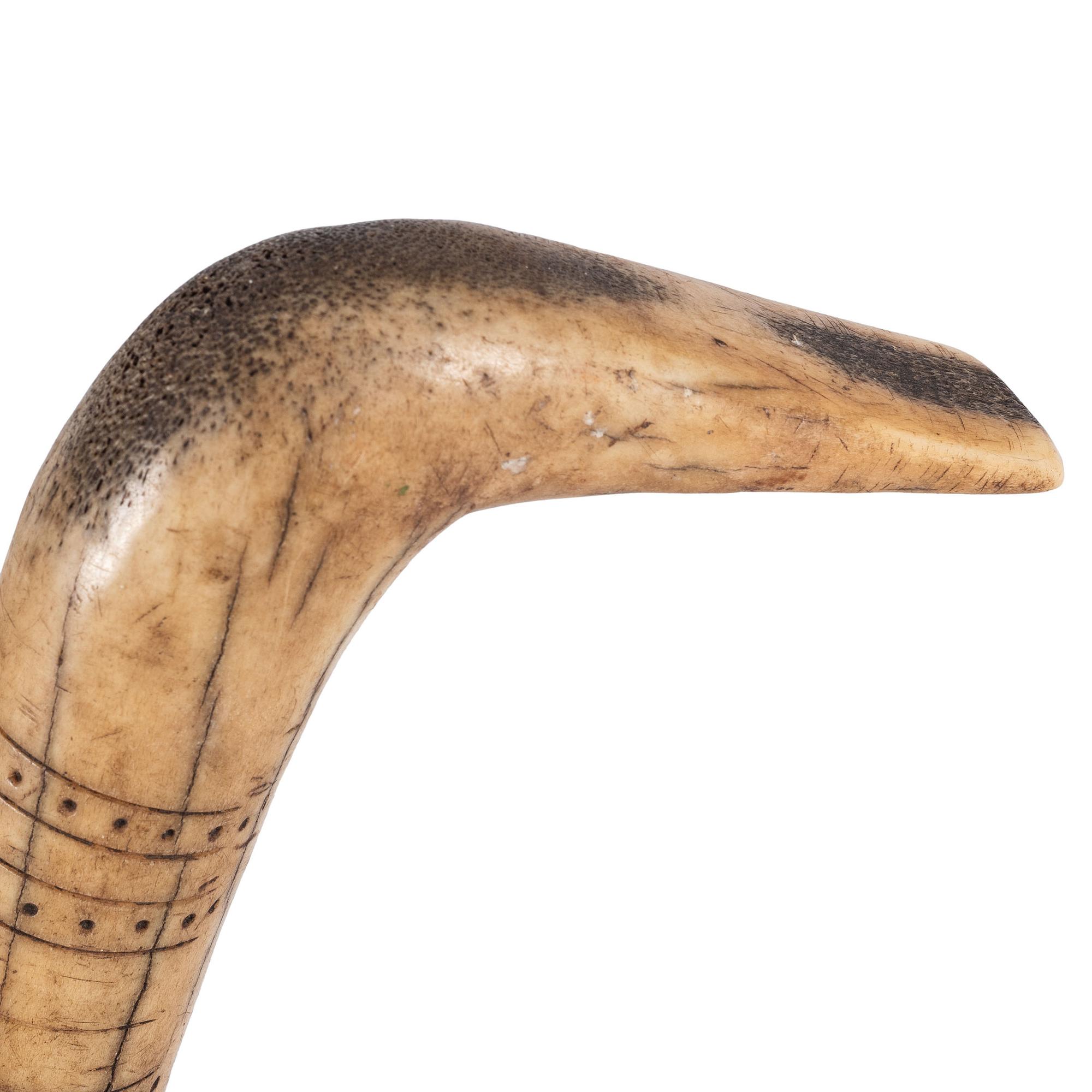 Elk Antler Hide Scraper, with Decorations