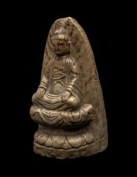 A Chinese Marble Figure of Seated Buddha