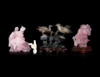 Four Chinese Hardstone Figures