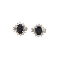SAPPHIRE AND DIAMOND EARRINGS