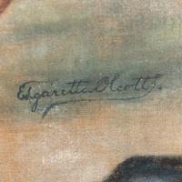 A Pair of Continental Painted Canvas Tapestry Panels