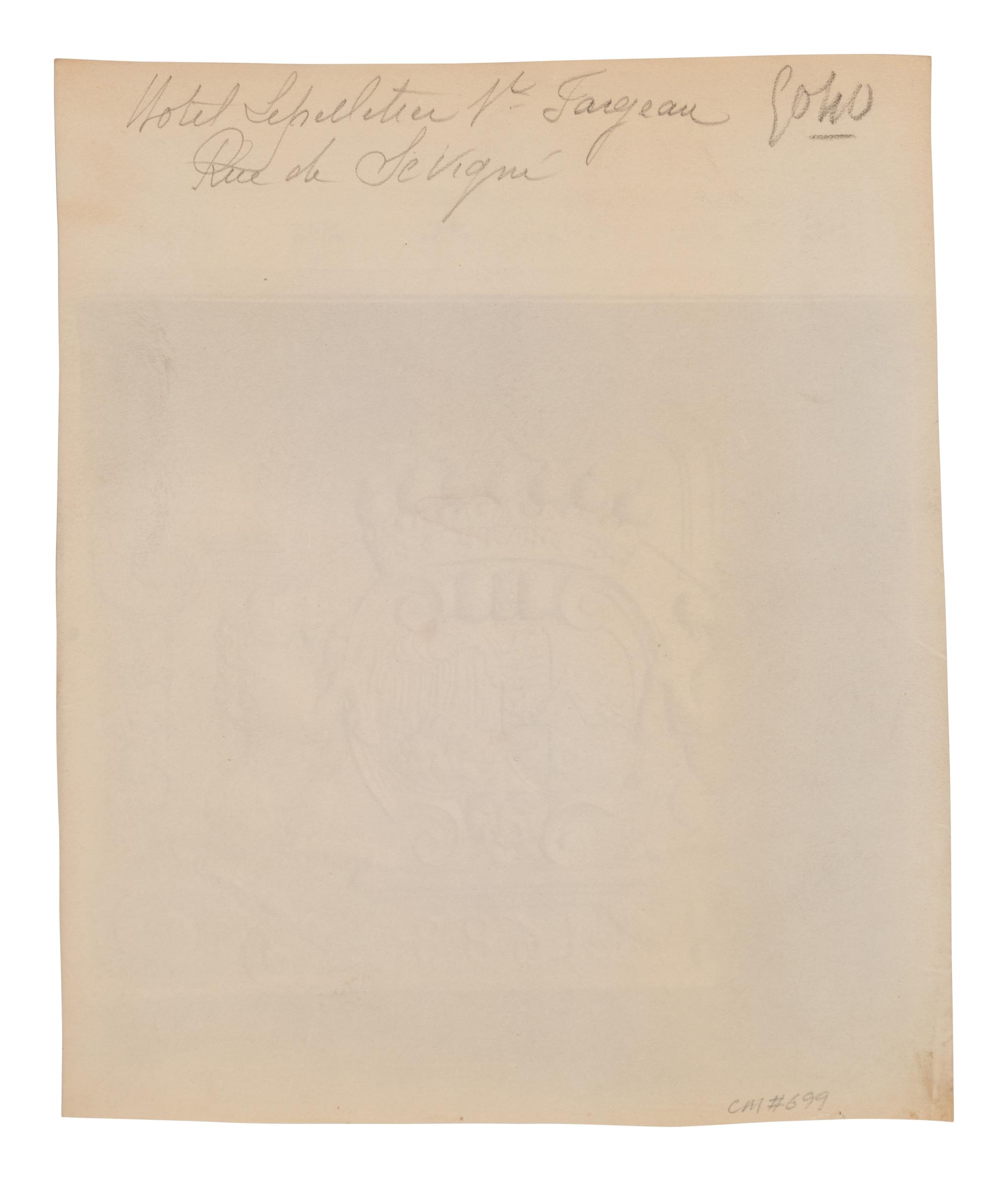 A group of three photographs ( La Monnaie, quai Conti, 1900; Hôtel Lepelletier Saint Fargeau, rue de Sévigné , 1905; La Monnaie, quai Conti, 1905-1906)