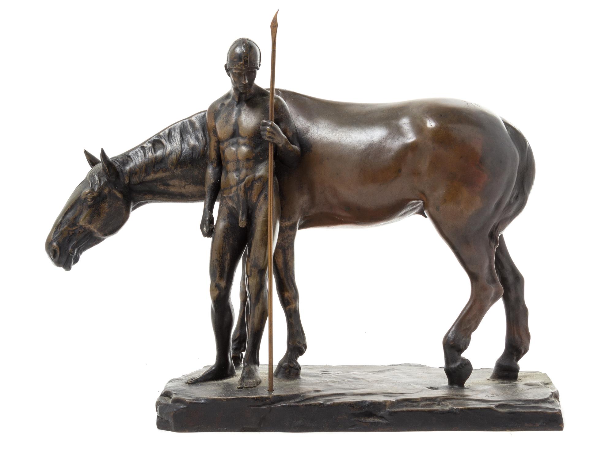 A German Bronze Figural Group Width 15 inches. — LUDWIG VORDERMAYER (1868-1933)