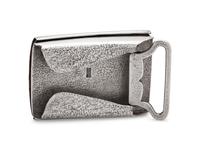 A Japanese Silver Rectangular Belt Buckle