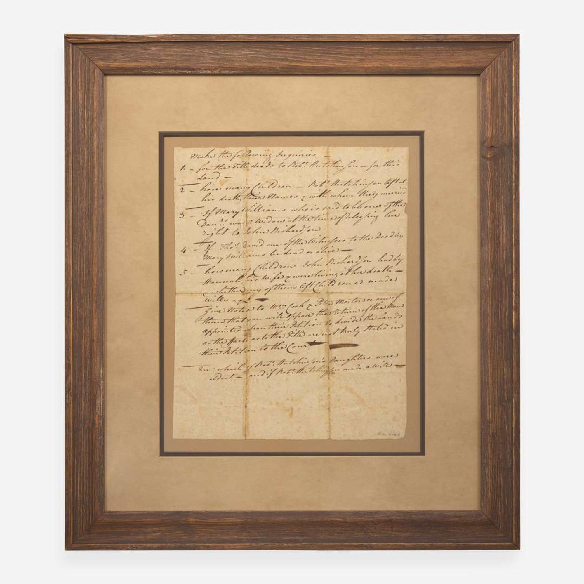 [Declaration of Independence] [Delaware] Read, George Autograph Document