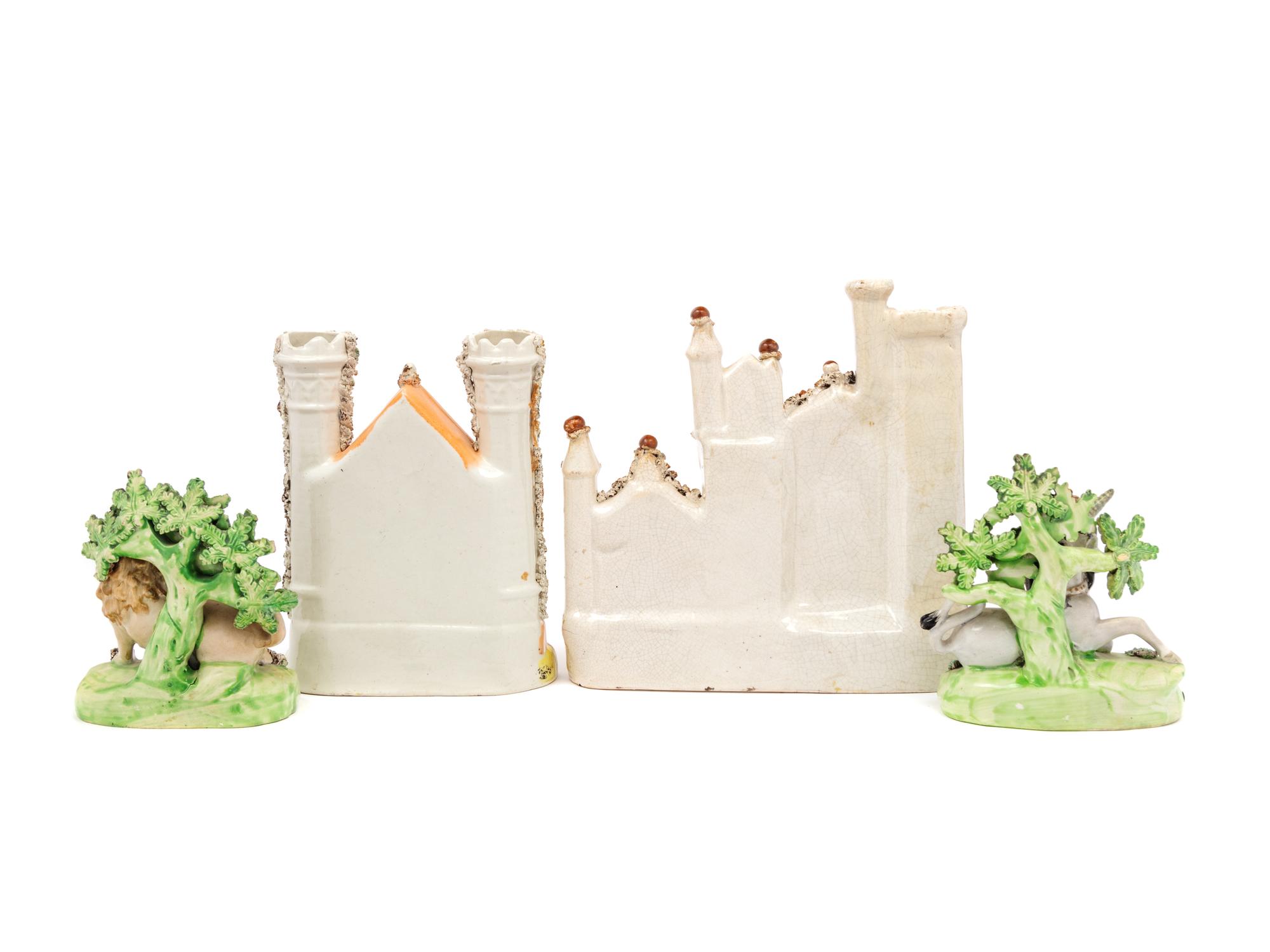A Group of Four Staffordshire Figures