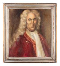 [COLONIAL]. British Major General and Governor of Virginia Alexander Spotswood. Oil on canvas.