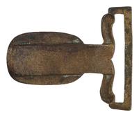 [CIVIL WAR]. Civil War-era militaria including belt, cap pouch, and field glasses.
