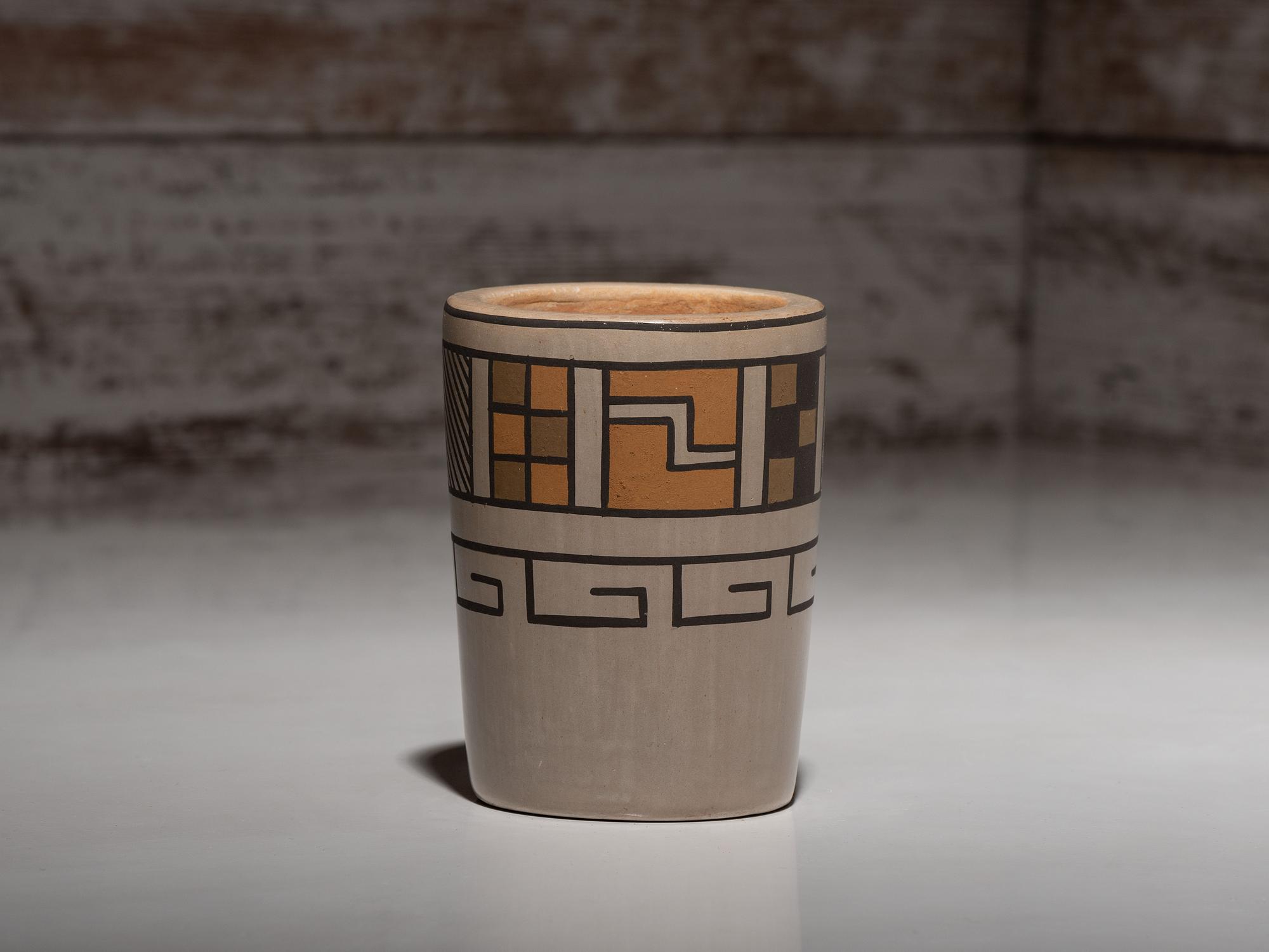 Polished Polychrome Pottery Cup
