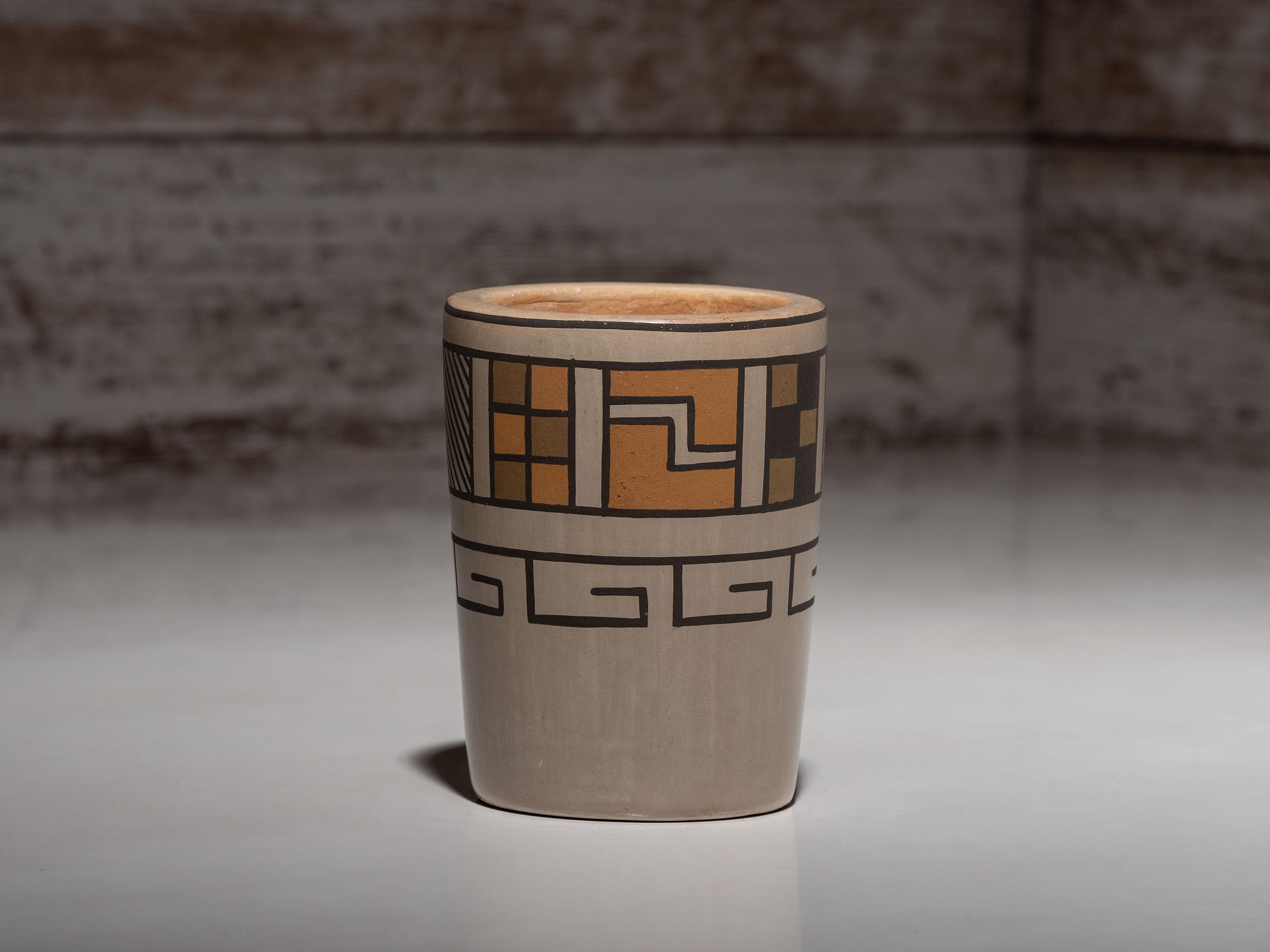Polished Polychrome Pottery Cup