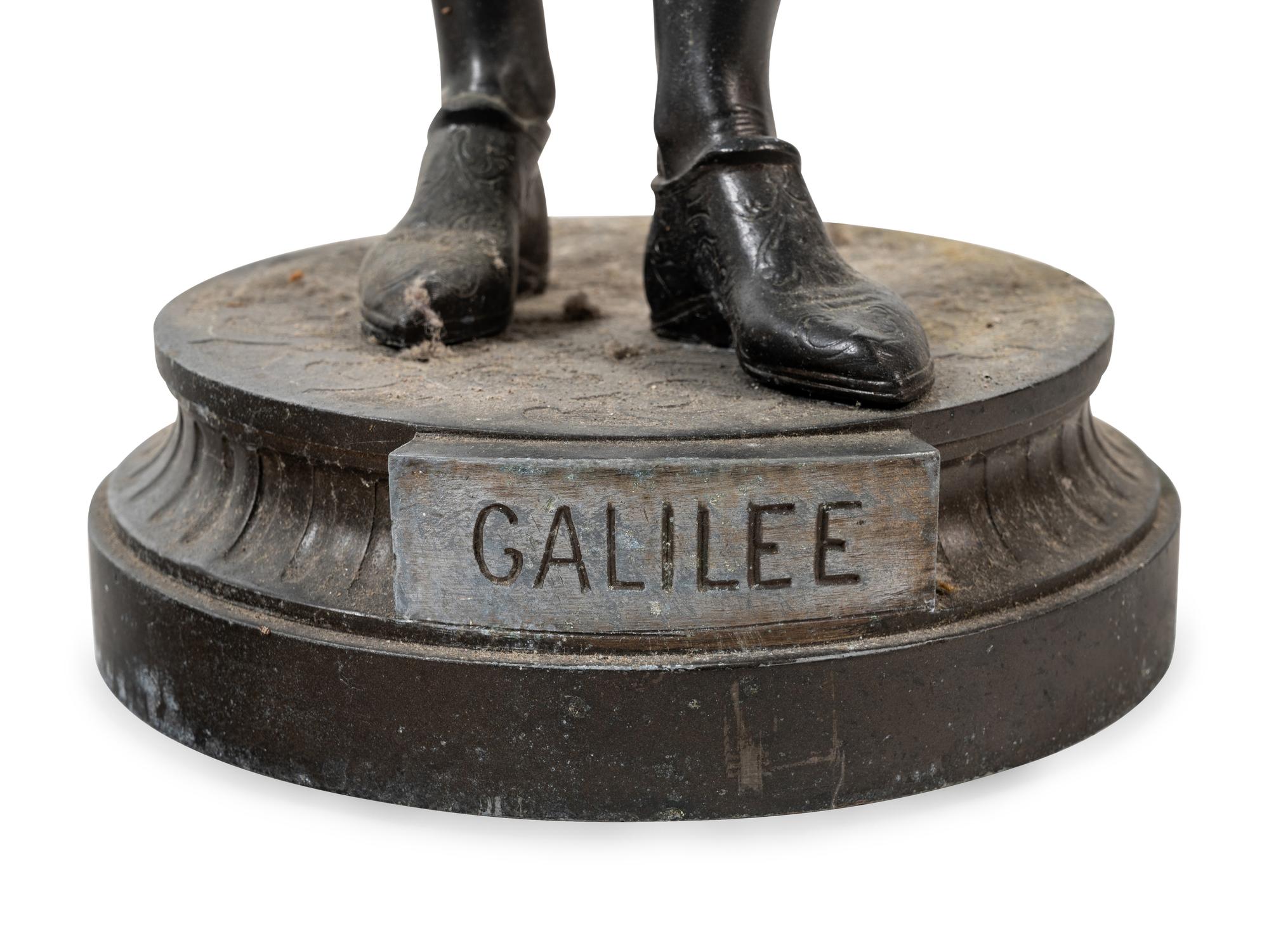 A Continental Cast Metal Figure of Galileo