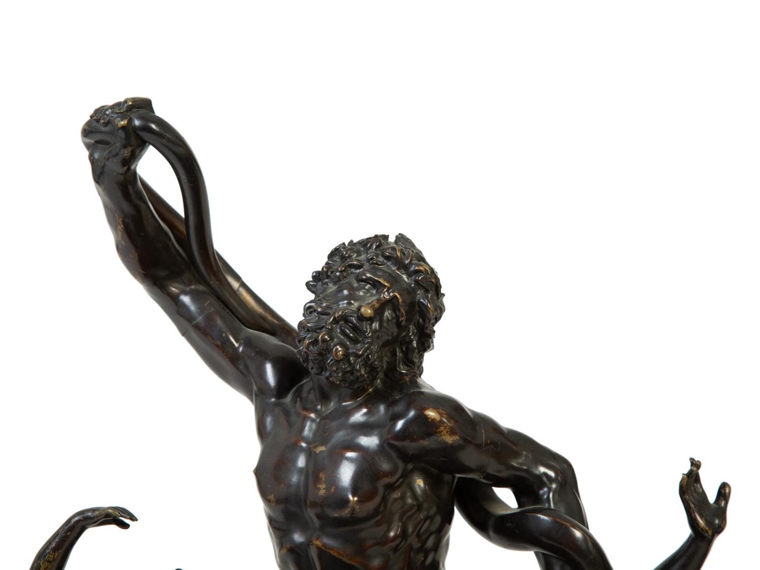 A Continental Patinated Bronze Figural Group After Agesander of Rhodes Depicting Laocoon and His Sons — 19TH CENTURY