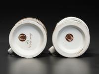 Two Open Touring Automobile Shaving Mugs