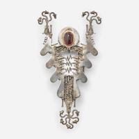 Richard Mawdsley (American, b. 1945) Silver and Gold Belt Buckle, USA, circa 1970