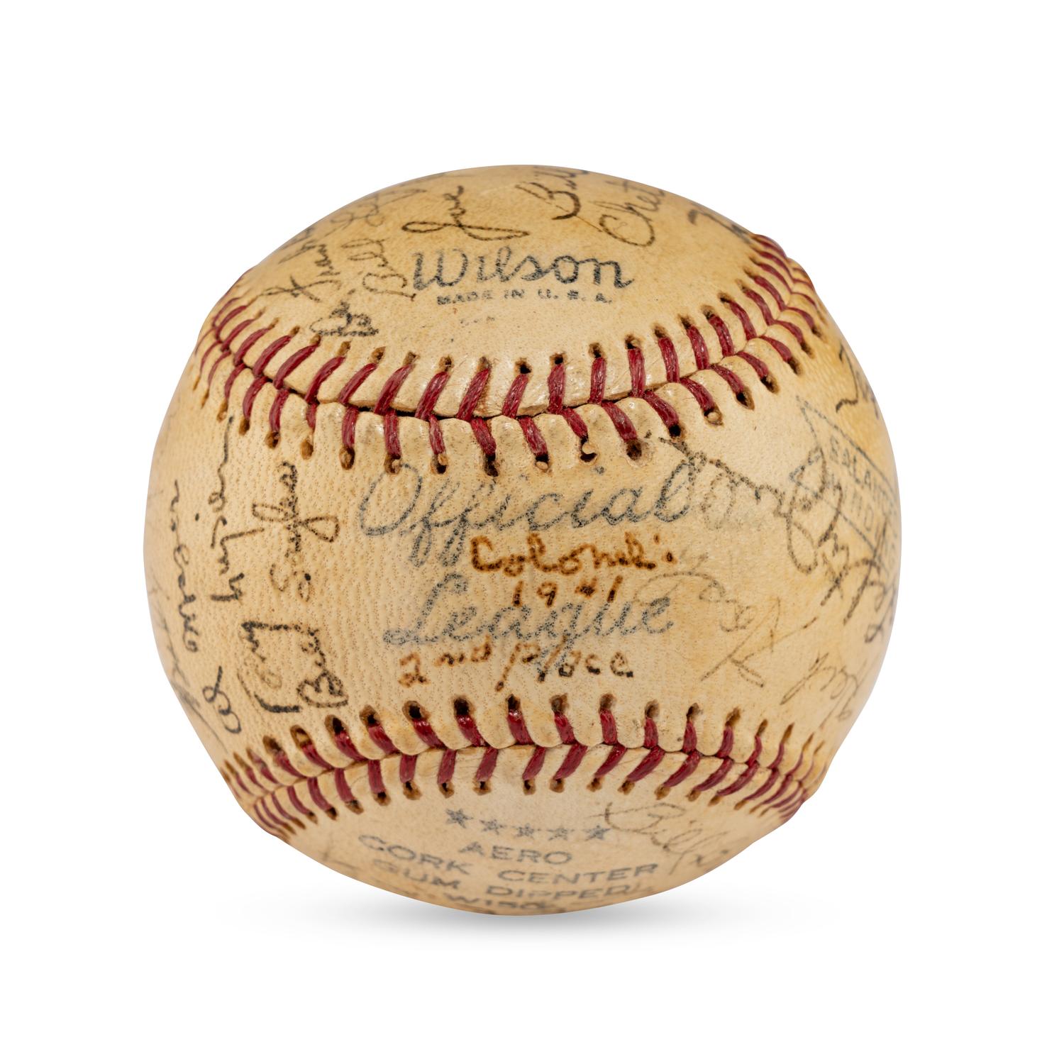 A 1941 Louisville Colonels Team Signed Autograph Baseball